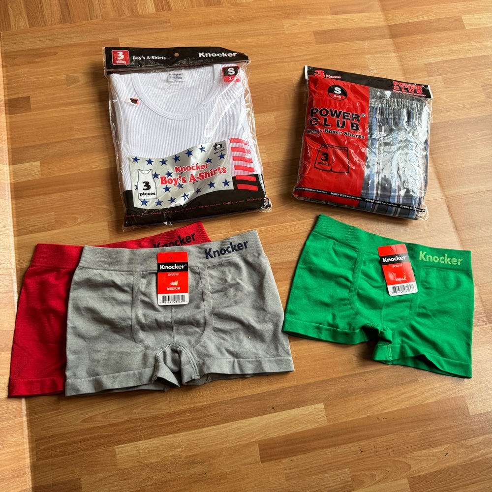 Boys underwear bundle nwt boxer shorts boxer briefs beaters size 4/6
